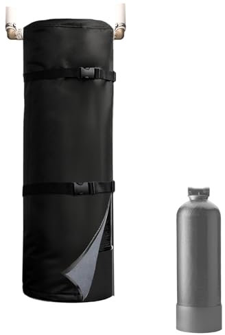 Sobana Funda aislante para ablandador de agua para exteriores, cubierta impermeable para ablandador de agua AO Smith para evitar la sudoración (forro de felpa, negro)