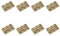 Leliafleury 8Pcs Folding Door Hinges 38mm(1.5 inch) Brass Hinges for Window Cabinets Closet Drawer Boxes, Bronze