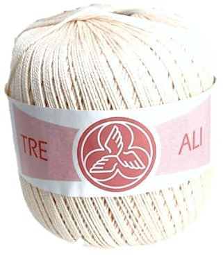 Tre Ali Cucirni Tre stelle – 100% Puro Cotone – 50 Gr – Titolo 5 - Cotone per uncinetto - Colore (202)