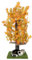 Kratzbaum Natur zum Klettern, Verstecken und Schlafen - groß mit austauschbaren Blättern - einfach zu montieren -haustiersichere Materialien, langlebige und Patentierter robuste Cat Tree- 160cm Herbst