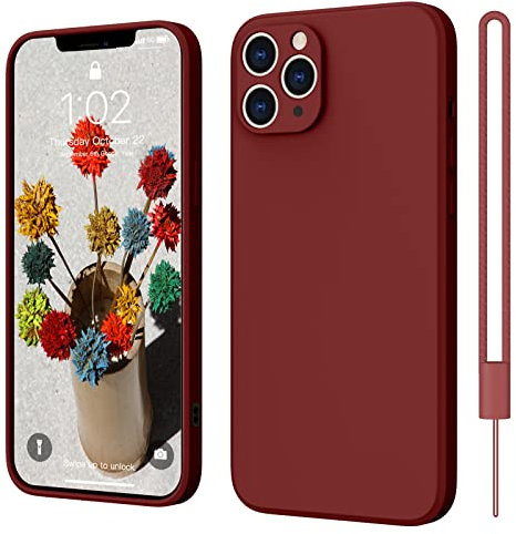 ElestBela iPhone 11 Pro Hülle Silikon, Hanyhülle iPhone 11 Pro Ultra Dünn Slim mit Microfiber, Kratzfeste Rundumschutz Case Schutzhülle Hülle für iPhone 11 Pro 5.8'' Rot