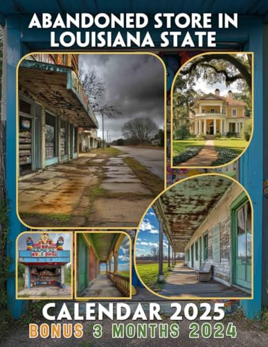 Abandoned Store in Louisiana State Calendar 2025: 15 Months of Louisiana's Lost Treasures October 2024 to December 2025 Capturing the Mystique of ... Organizing in Large Size 8.5 x 11 Ideal Gifts