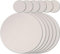Mahewa® 6er Set Premium Tischset aus Kunstleder - Platzset abwaschbar und wasserdicht - Platzdeckchen Telleruntersetzer in Lederoptik (Greige, Rund)
