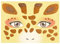 Oblique Unique Sticker Set Giraffe für Gesicht Tiergesicht Aufkleber für Fasching Karneval Geburtstag Kinder Motto Party Halloween