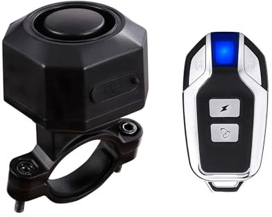 Mengshen Fahrradalarm mit Aktualisierter Fernbedienung Drahtloser Wiederaufladbarer Sirenen Bewegungssensor zur Diebstahlsicherung 110 dB Wasserdicht Geeignet für Fahrrad Motorrad Scooter Fahrzeug