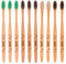 [EHOP] Lot de 10 Brosses à Dents en Bois Français | Poils Medium | Convient aux Adultes | Fabrication Française | Brosses Écologiques | Dentaire Zéro Déchet, Manche Biobasé