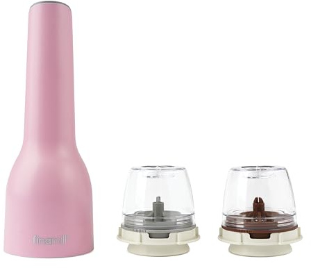 FinaMill Ein 3-teiliges USB-Gewürzmühlen-Set – Rosa