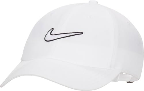 Nike Club Unstrukturierte Swoosh-Cap, White/White, FB5369-100, S/M