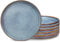 vancasso Série ONION Lot de 6 Assiettes Plates en Grès 25,4 cm - Va au Micro-Ondes, Four et Lave-Vaisselle - Gris Bleu Émaillé, Design Élégant et Résistant