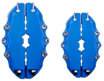 Bremssattel Abdeckungen 4 Stück Auto 3D Scheibenbremssattel-Abdeckungen vorne hinten M+S Racing Scheibenbremssattel-Kunststoffabdeckungen für 18,3-23,6 Zoll Räder(B)