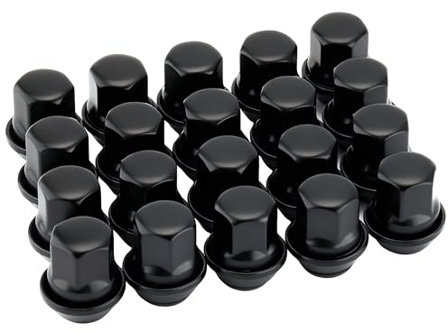 20Pcs M12x1.5 Wheel Nuts Set for Ford Focus Fiesta Mondeo Kuga KA | 19mm Hex Alloy Locking Wheel Nuts（Black）