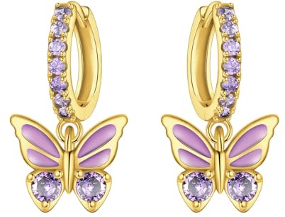 CYMYSS Ohrringe Silber 925 Hängend Zirkonia Ohrringe Earrings Ohrhänger Silber 925 Baumelnde Ohrringe Silber Ohrringe Damen 925 Hängeohrringe für Damen Geschenk für Frauen Freundin Mama