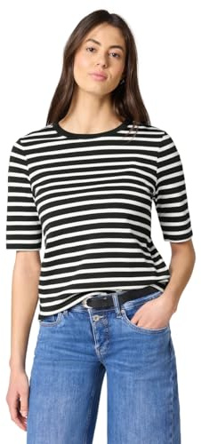 Damen Kurzarm T-Shirt mit Streifenmuster