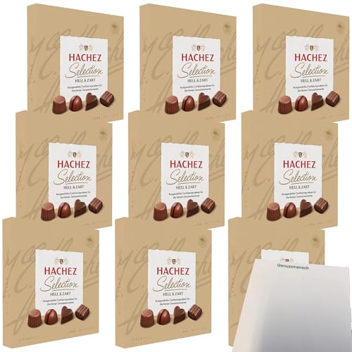 usy Bundle für Hachez Schokolade Selection Hell & Zart VPE (9x125g Packung) + usy Block