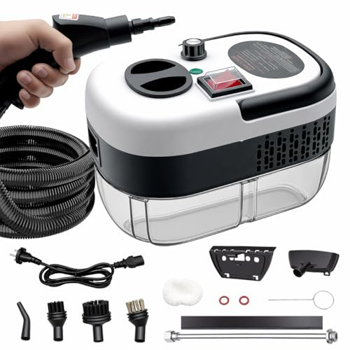 Dampfreiniger für Alles, 1500W Hochdruck Dampfstrahler, Multifunktions Set für Auto, Bad, Küche, Fenster, Teppich, Polster - 104°C Dampf Desinfektion gegen Bakterien & Gerüche