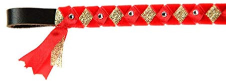 Showquest Velvet York Design Brow Band Cob red/gold
