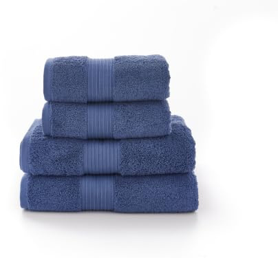 Deyongs Bliss Pima Bath Sheet Denim | 100% Pima Cotton | 650gsm Premium Luxury | Super Absorbent & Antimicrobial | Machine Washable | Bliss Pima Collection | 90 x 150cm