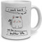 printplanet Tasse mit Spruch: I Work Hard so My cat can live a Better Life - beidseitig Bedruckt - Kaffeebecher, Mug, Becher, Kaffeetasse - Farbe Weiß