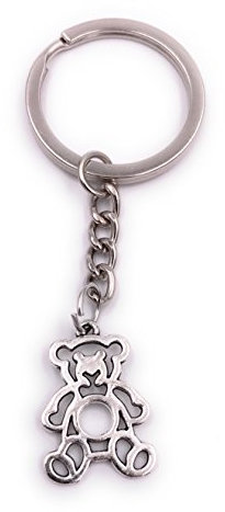H-Customs Teddy Bär Kuscheltier Rahmen Schlüsselanhänger Anhänger Silber aus Metall