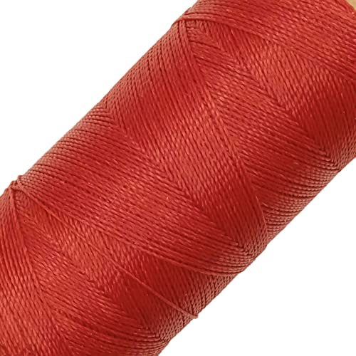 LINHASITA Garnspule, gewachst, 100 g / 360 Meter, Dicke: 0,5 mm, Polyester, Makramee-Garn, 30 Farben, Rot