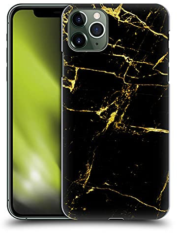 Head Case Designs Officially Licensed Haroulita Black And Gold Marble Hard Back Case Compatible With Apple iPhone 11 Pro Max