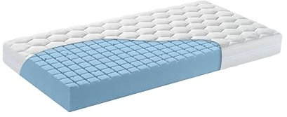 Betten-ABC Mini-Duo, 2 in 1 Babymatratze und Kindermatratze, Oeko Tex Standard 100, Bezug abnehmbar und waschbar, mit Klimaband zur besseren Luftzirkulation (Größe: 70x160)