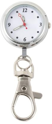 Hemobllo Montre de Poche à Quartz - Montre de Poche Ronde rétro à Quartz numérique de e Porte-clé de Plein air Portable Unisexe (01)