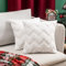 MIULEE 2er Set Wolle Kissenbezüge Sofakissen Dekokissen Welle Polyster Kissenbezüge Couchkissen Weich Kissenbezug Zierkissenbezug Wohnzimmer Schlafzimmer 50x50cm Weiß