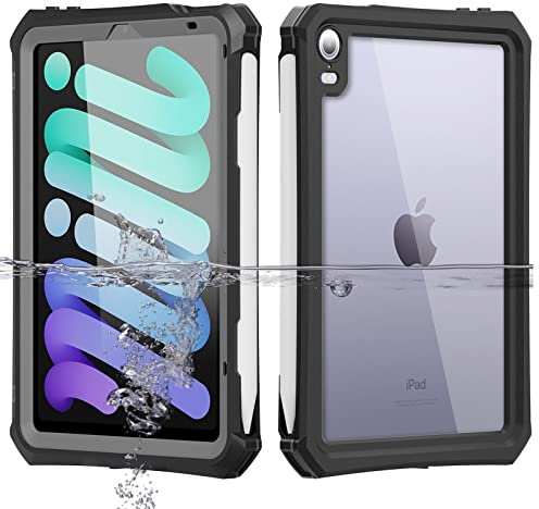 Cover per Nuovo iPad Mini 6a Gen. 8,3 Pollici 2021, IP68 Certificato Waterproof Cover Slim Subacquea Caso Full Protezione Case Protettiva, Antiurto Antipolvere AntiGraffio