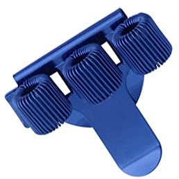 Simpleelove Farbige Dreilöcher Stifthalter Metall mit Taschenclip ideal für Krankenschwestern und Ärzte (Blau)