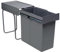 Poubelle coulissante 40l 1 seau - Amortisseur : Sans - Contenance : 40 L - Décor : Anthracite - Hauteur : 537 mm - Largeur : 255 mm - Matériau : Métal/Plastique - Nombre de seaux : 1 - Pour caisson