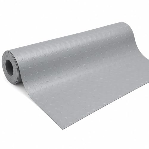 Pavimento Tappeto Bollato in PVC col. Grigio Antiscivolo Flessibile e Resistente (1x20)