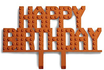 Made Happy Birthday Cake Toppers & Decorations | Happy Birthday Cupcake Toppers & Cake Decorations For Men | Orange