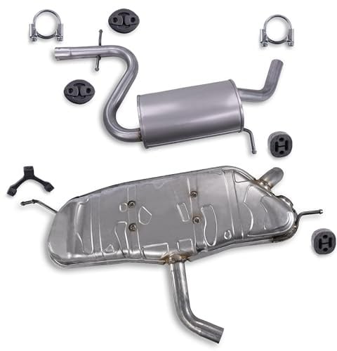 BESTPRICE ATP Auspuff Schalldämpfer Set 1x Mittelschalldämpfer, 1x | Kompatibel mit: VW GOLF PLUS V, GOLF V