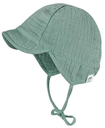 maximo Baby Schildmütze Musselin Bindeband GOTS-41 - Kindermode : Baby - Jungen