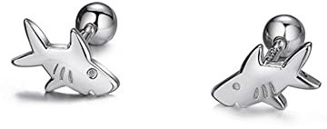 20 g kleiner Hai winzige Ohrstecker für Frauen Mädchen minimalistische Fisch Knorpel Tragus Ohrringe Ohrpiercing Ohrstecker Helix Ohrringe