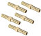 QUARKZMAN 6mm Dia Laiton Droit Barbillon Tuyau Raccord cannelé x 5PCS Droit Connecteur Coupleur pour Tuyau Connexion, [Doré]