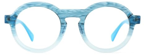 AOOLIA Stilvolle Runde Große Lesebrillen Sehhilfe Lesebrille Lesehilfe Reading Glasses Mode Brille für Damen Herren Blaufilter Brille für PC TV Gaming & Handy