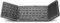 FATASH Foldable Bluetooth Mini Keyboard with Touchpad Portable Pocket Size Wireless Rechargeable BT Travel Set Compatible for Android & IOS Phone, Tablet, Laptop, PC, TV (Grey)