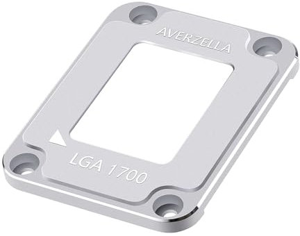 AVERZELLA CPU Contact Frame for LGA 1700 Retrofit Kit, 1700-BCF Stand Intel 12th/13th Generation Anti-Bending Buckle, Aluminum CPU Fixed Fastener, Standard for Coolers (Silver)