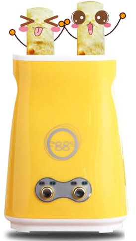 Electric double Egg Roll Maker, 280W Double Tube Automatic Rising Egg Roll Maker, Sausage Machine Dog Cooker Omelette Master Breakfast Cooking Tool, 7 minutes for Making Egg Sandwiches (Color : Yello