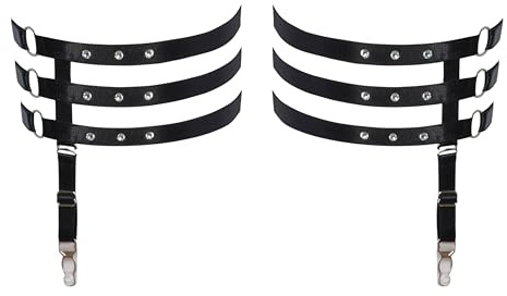 Cottelli Accessoires Straps-Strumpfband, Schwarz, S/M