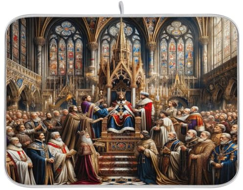 Grand Coronation Scene Tapis de bar à café absorbant pour comptoir de cuisine 45,7 x 61 cm