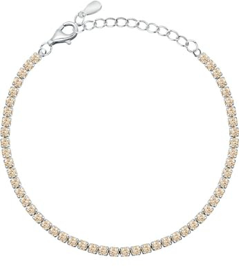 CHRIST Damen-Armband 925er Silber, recycelt Zirkonia One Size, Gelb 32027309