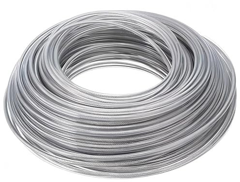 CECOMBINE Grass Trimmer Line, 43m x 3mm, Heavy Duty Nylon - Steel Core Brush Cutter Line, Weed Strimmer Wire, Round Replacement Strimmer Cord for Garden Trimmers