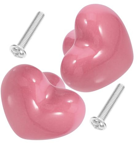 SOLUSTRE 2stücke Herzförmige Keramikknöpfe Für Schränke Und Kommoden Schrankknöpfe Schubladenknöpfe Möbelknöpfe Aus Keramik