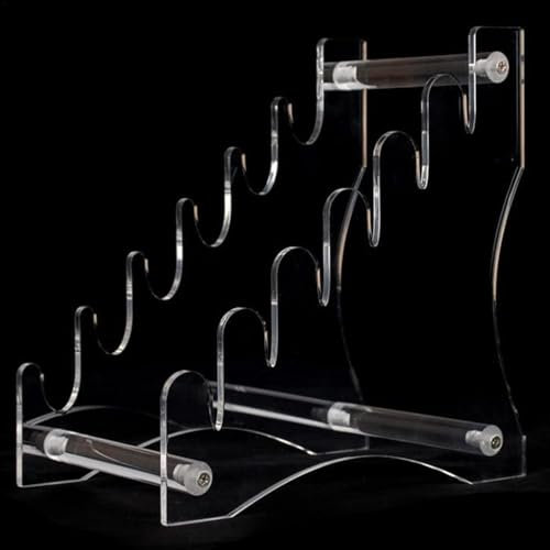 Huyeruie Acryl-Messerblock - Transparenter Vitrine für 6 Messer | Messerhalter aus Acryl | Messerhalter D