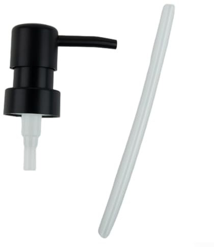 Soap Dispenser Pump Head Replacement, Lotion Dispensers Pump Heads with Tubes Spare Pump Bottle Dispenser for Kitchen, Bathroom, Hotels(Matte Black)