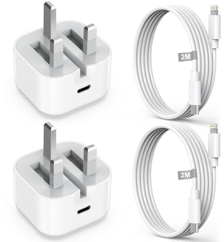 2 Pack iPhone Charger Fast Charge, 20W iPhone Fast Charger Plug and Cable 2M [MFi Certified], iphone Charger Cable and USB C Fast Charger Plug Power Adapter for iPhone 14 13 12 11 Pro Max/Mini/XS/SE/8