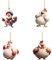 Generic Weihnachtsbaumschmuck, Hängender Schmuck, Hühner Acryl Ornamente, Acryl, Weihnachten, 4 Stück, 8X8X1CM